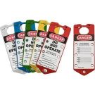 Labeled Danger Do Not Operate Multi-Color Lockout Hasps 5-Pack