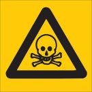Chemical, Biohazard & Hazardous Material Sign - Premium Fiberglass - Black on Yellow - 10 x 10