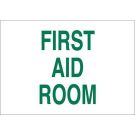 First Aid Room Sign - Premium Fiberglass - Green on White - 10 x 14