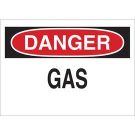 DANGER Gas Sign - Premium Fiberglass - Black/Red on White - 10 x 14