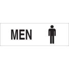 Men Sign - Premium Fiberglass 4 x 12 - Black on White