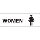 Women Sign - Premium Fiberglass 4 x 12 - Black on White