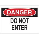 DANGER Do Not Enter Sign - Premium Fiberglass, Black/Red on White, 10 x 14