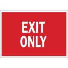 Exit Only Sign - Premium Fiberglass - White on Red - 14 x 20