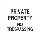 PRIVATE PROPERTY No Trespassing Sign - Premium Fiberglass, Black on White, 7 x 10