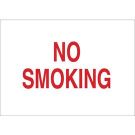 No Smoking Sign - Non-reflective Aluminum - Red on White - 7 x 10