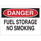 No Smoking Picto Sign - Non-reflective Aluminum - Black/Red on White - 7 x 10