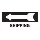 Shipping Sign - Premium Fiberglass - Black on White - 6.5 x 14