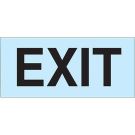 BradyGlo Black, Exit Signs - Photoluminescent Polyester - Black on Glow - 4 x 9