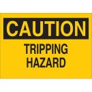 CAUTION Tripping Hazard Sign - Light Duty Plastic - Black on Yellow - 10 x 14