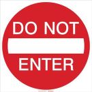 Do Not Enter Sign - Reflective Aluminum 24x24 - Red on White