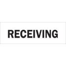 Receiving Sign - Light Duty Plastic 10 x 14 - Black on White