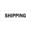 Shipping Sign - Light Duty Plastic 10 x 14 - Black on White