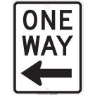 One Way Sign - Reflective Aluminum 24x18 - Black on White