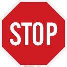 STOP Sign - Reflective Aluminum 30x30 - White on Red