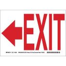 Exit Sign - Light Duty Plastic - Red on White - 7 x 10