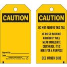 Blank Accident Prevention Tag W/overlam