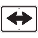 Left And Right Arrow Sign - Reflective Aluminum 9x12 - Black on White