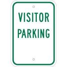 Visitor Parking Sign - Black on White