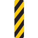 Diagonal Stripes Sign - Reflective Aluminum 36x12 - Black on Orange