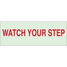 Glow-In-The-Dark Exit & Directional Sign - Glow-in-the-dark Plastic - Red on Glow - 2.5 x 7