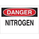 DANGER Nitrogen Sign - Light Duty Plastic - Black/Red on White - 7 x 10