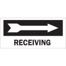 Receiving Sign - Non-reflective Aluminum - Black on White - 10 x 14