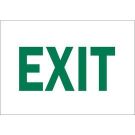 Exit Sign - Light Duty Plastic - Green on White - 10 x 14