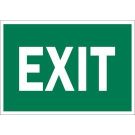 Exit Sign - Self-sticking Polyester - White on Green - 10 x 14