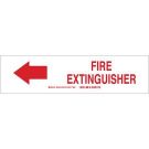 Fire Extinguisher Sign - Light Duty Plastic - Red on White - 7 x 10