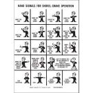 Hand Signals For Shovel-Crane Operation Sign - Light Duty Plastic - Black on White - 10 x 7