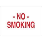 No Smoking Sign - Non-reflective Aluminum - Red on White - 10 x 14