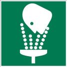 Eye Wash Station Picto Sign - Self-sticking Polyester - White on Green - 10 x 14