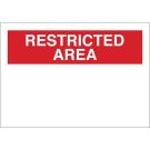 RESTRICTED AREA Sign - Premium Fiberglass - Red on White - 10 x 14