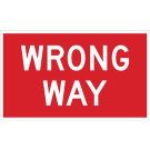 Wrong Way Sign - Reflective Aluminum 18x30 - White on Red