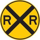 R X R Sign - Reflective Aluminum - 30x30 - Black on Yellow