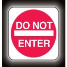 Do Not Enter Sign - Reflective Aluminum 30x30 - Red on White