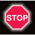 STOP Sign - 36x36 - White on Red
