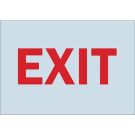 Exit Sign - Engineering Grade Reflective Sheeting - Red on White - 7 x 10