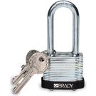 Brady Standard-size Steel Padlock - 5-pin Cylinder, 2" Shackle Clearance, Black