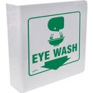 L Eye Wash Sign - Acrylic, High Visibility L-style - Green on White - 8 x 8