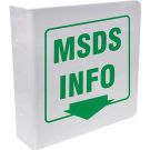 L MSDS Info Sign - Acrylic, High Visibility L-style - Green on White - 8 x 8