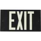 Bradyglo Ul 924 Listed Exit Sign - Steel Framed, 50 Ft Viewing Distance, Wall Mounted - Glow on Black - 8.25 x 15.25