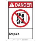 DANGER Keep Out. Sign - Premium Fiberglass - Black/Red on White - 10 x 7