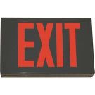 Exit Sign - Red on Black - 7.5 x 12.25