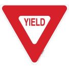 Yield Sign - 30x30 - Red on White