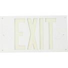 BradyGlo Exit Sign - Steel Framed, 50 Ft Viewing Distance, Wall Mounted - Glow - 8.25 x 15.25