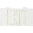 BradyGlo Exit Sign - Steel Framed, 50 Ft Viewing Distance, Single Sided With Bracket - Glow - 8.25 x 15.25