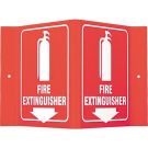 Standard "V" Sign - Acrylic, High Visibility V-style - White on Red - 6 x 8