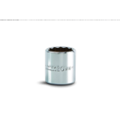 Hand Socket 3/8 Inch Drive X 20 Millimeter 12 Point Standard Length Full Polished Finish 1-3/16 Inch OAL